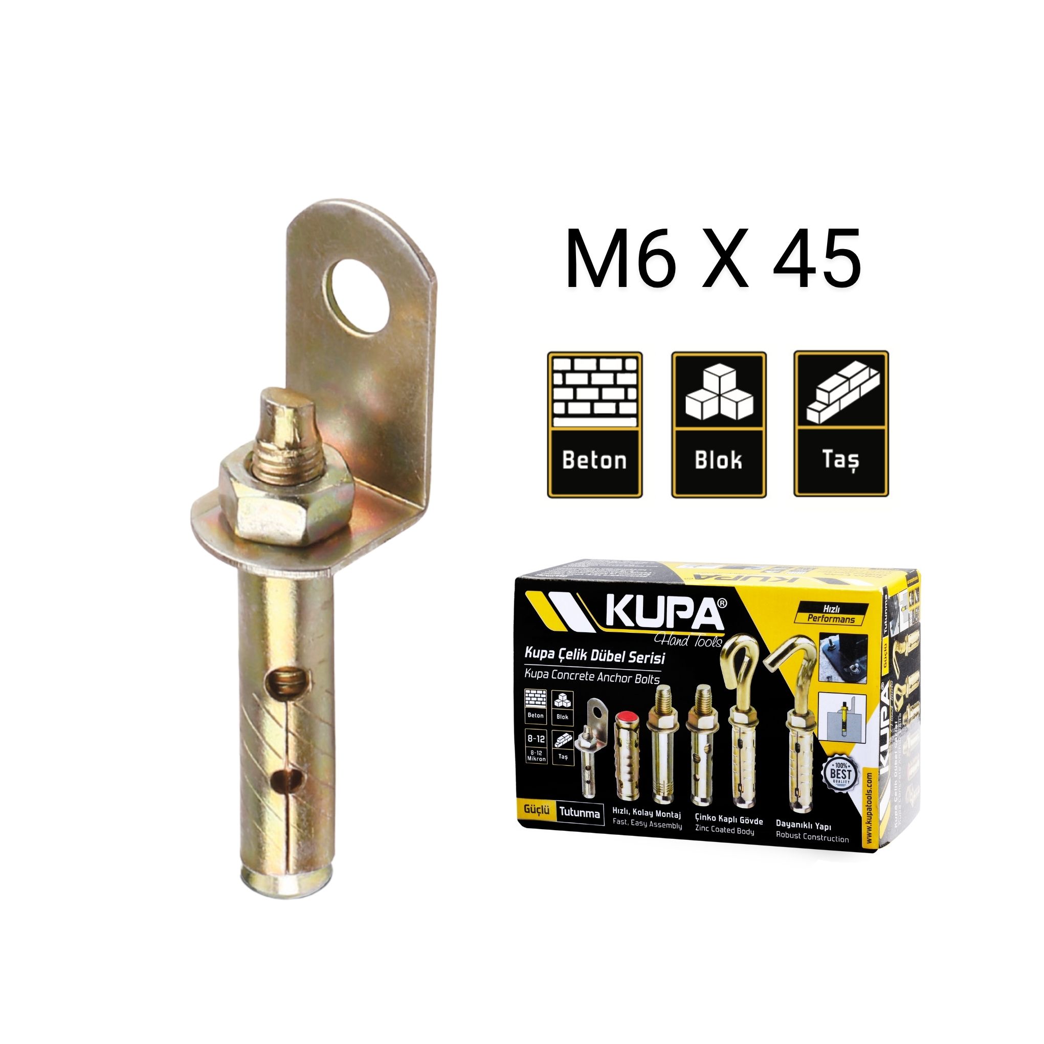 KUPA ASMA TAVAN DÜBEL M6X45 MM