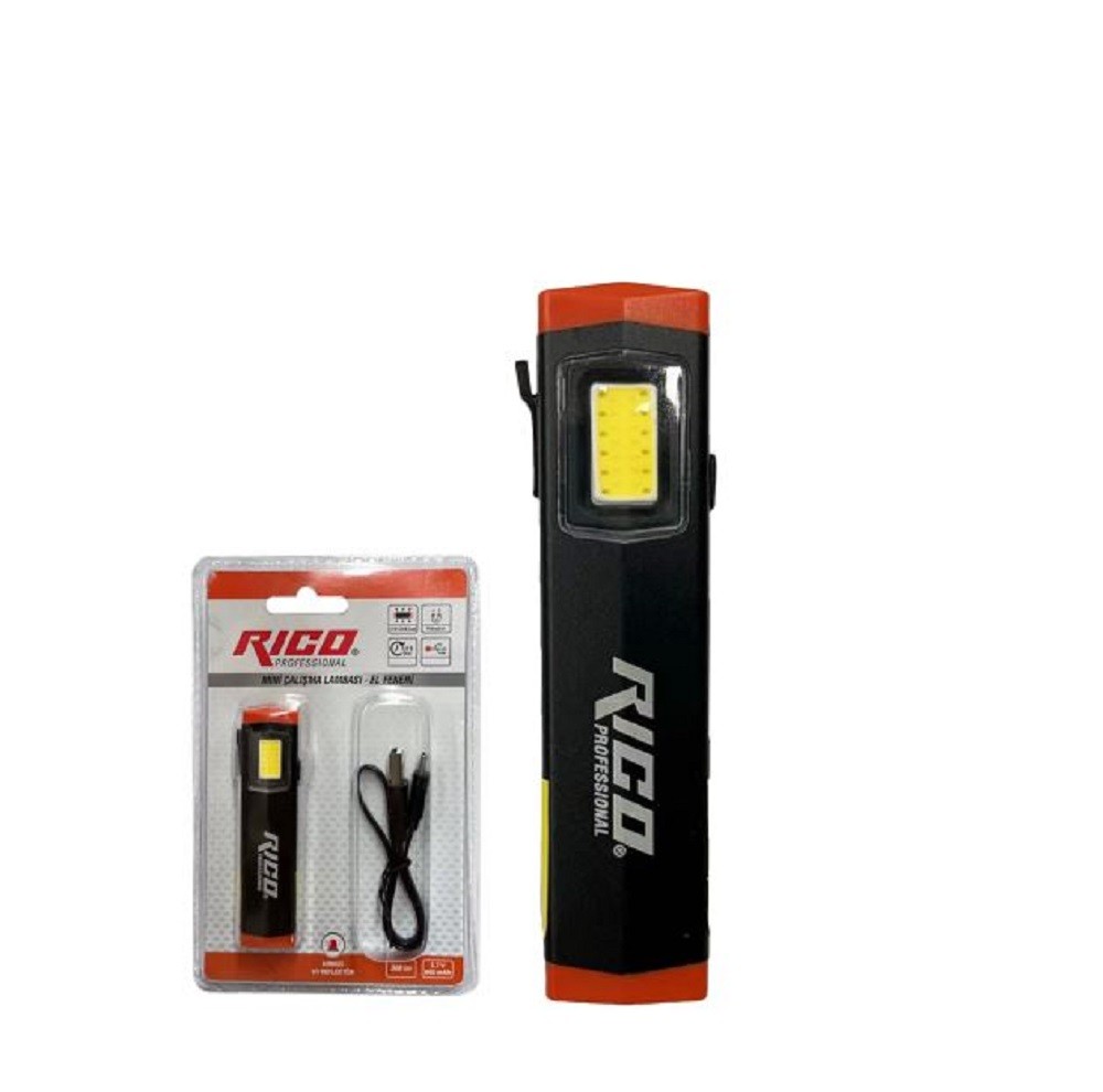 RICO MİNİ ŞARJLI EL LAMBASI LEDLİ 300LM (013-RC0032)