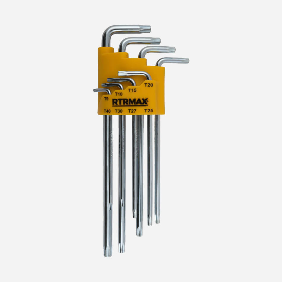 RTRMAX UZUN TORX ALLEN ANAHTAR TAKIMI 8'Lİ T9, T10, T15, T20, T25, T27, T30, T40 (RH03854)