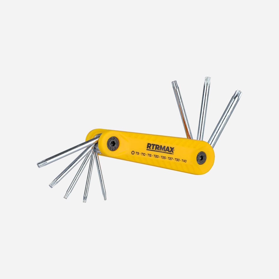 RTRMAX 8'Lİ TORX ÇAKI ALLEN ANAHTAR SETİ T9, T10, T15, T20, T25, T27, T30, T40 (RH03848)
