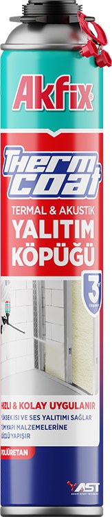 AKFIX THERMCOAT TERMAL VE AKUSTİK YALITIM KÖPÜĞÜ 850 ML / 930 GR