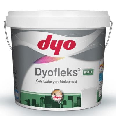 DYO Dyofleks Elyaflı Akrilik Esaslı Çatı Su Yalıtım Malzemesi Beyaz 2,5 L