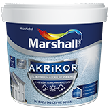 Marshall Akrikor Silikonlu+Akrilik Grenli - Silikonlu Akrilik Grenli Dış Cephe Kaplaması - Sıva ve Beton Dış Duvarlar İçin - 20 kg