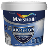 Marshall Akrikor Silikonlu+Akrilik - Silikonlu Akrilik Dış Cephe Boyası - Sıva, Beton ve Tuğla Dış Duvarlar İçin - 2,5 L