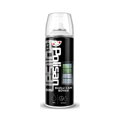 Polisan Buzlu Cam Boyası - Cam Yüzeylerde Buzlu Görünüm İçin - 400 ml