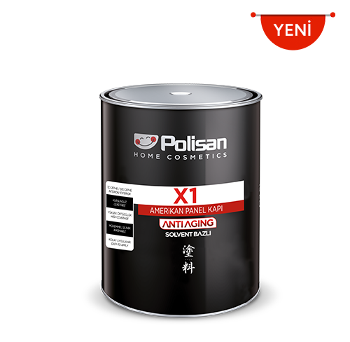 Polisan X1 Amerikan Panel Kapı Boyası Solvent Bazlı - Ahşap Panel Kapı Boyası - 0,75 L